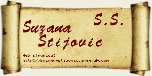 Suzana Stijović vizit kartica